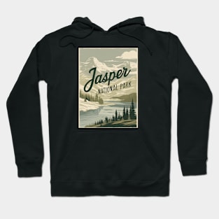 Jasper National Park Vintage Illustration Hoodie